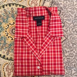 Plaid sleeves shell